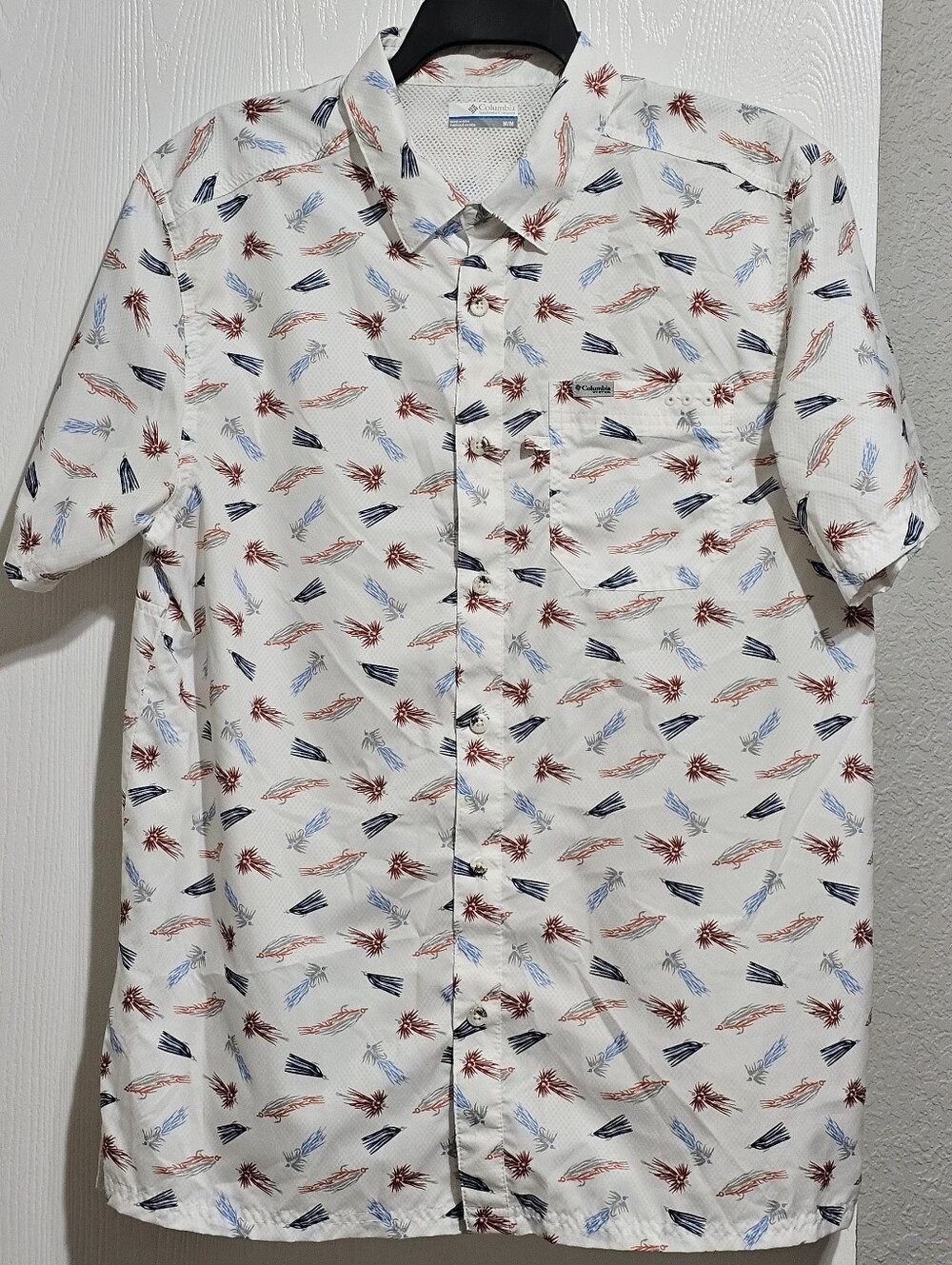 Columbia Men's PFG Super Slack Tide Short Sleeve Shirt Size M